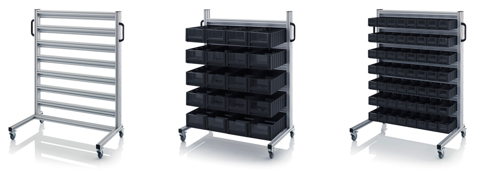 AUER Packaging ESD system trolleys for rack boxes Title image
