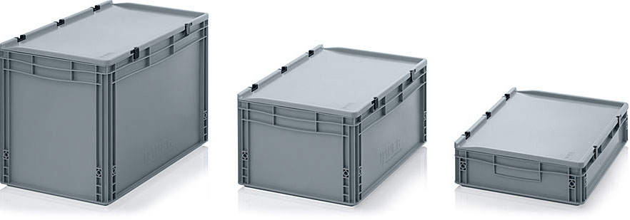 AUER Packaging Euro containers with hinge lid Title image