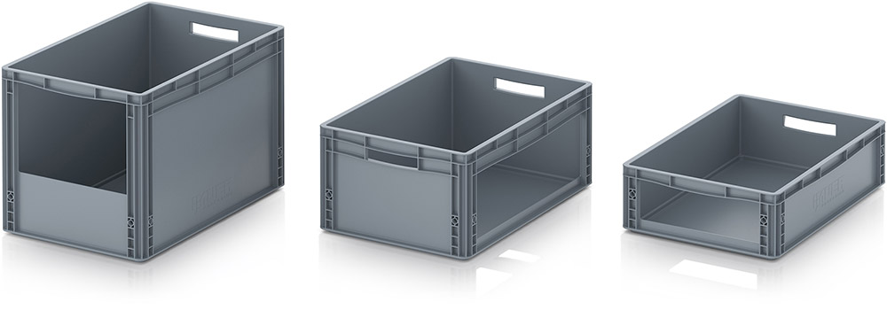 AUER Packaging Storage boxes with open front Euro format Title image