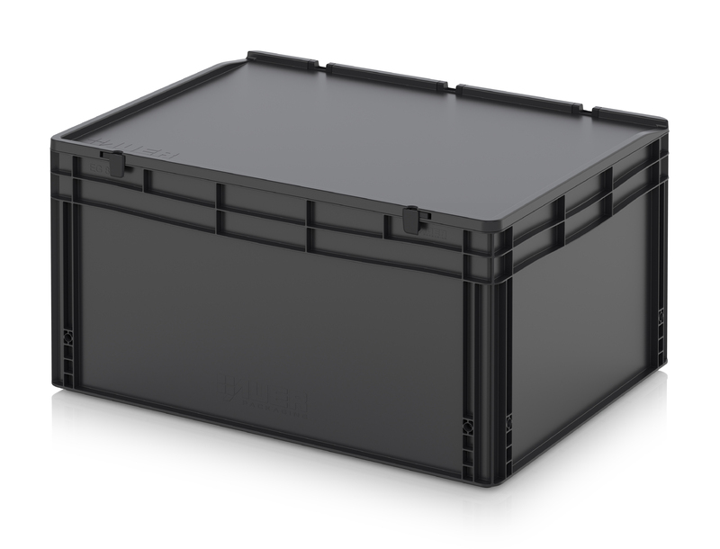 ESD Euro containers with lid AUER Packaging ESD ED 86/42 HG