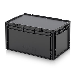 ESD-Eurobehälter mit Scharnierdeckel | AUER Packaging