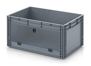 Storage boxes with open front in Euro format with acrylic viewing flap Category image