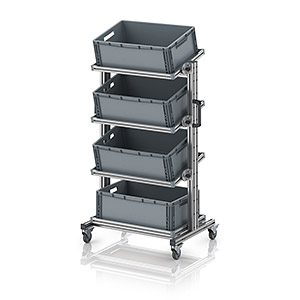 System trolley for Euro containers inclinable tray Category image