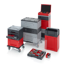 AUER Packaging Toolboxen, Sortimentsboxen, Sichtlagerkästen und Transporthilfen bringen System und Ordnung in jede Werkstatt