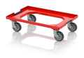 AUER Packaging Compact transport trolley with coupling system and rubber wheels RO V 64 GU Preview image 1