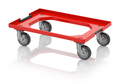 AUER Packaging Compact transport trolley with coupling system and rubber wheels RO V 64 GU FA Preview image 1