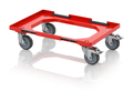 AUER Packaging Compact transport trolley with coupling system and rubber wheels RO V 64 GU FE.L Preview image 1