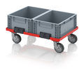 AUER Packaging Kompakt transportvogn med sammenkoblingssystem og gummihjul RO V 64 GU FA.L Eksempelbillede 2