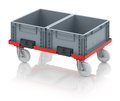AUER Packaging Kompakt transportvogn med sammenkoblingssystem og polyamidhjul RO V 64 PA.L Eksempelbillede 2