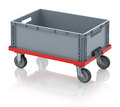 AUER Packaging Kompaktowy wózek transportowy z systemem łączenia i kółkami gumowymi RO V 64 GU BO Propozycja 2