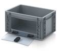 AUER Packaging Opbergbakken met open venster in euroformaat met doorkijkvenster van acrylglas EG SKL 32/17 HG Previewafbeelding 2