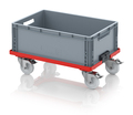 AUER Packaging Transportwagen compact met koppelsysteem en polyamide wielen RO V 64 PAX FE Previewafbeelding 2