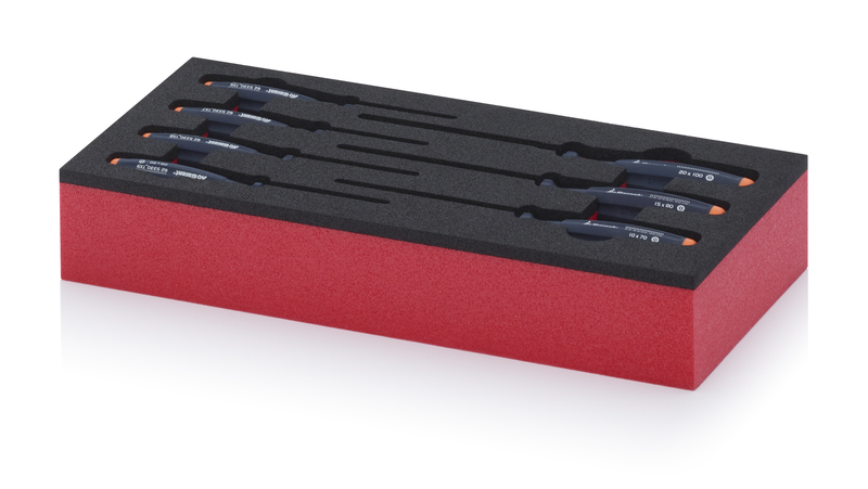 Alet uçları Torx tornavida ile köpük ekleme AUER Packaging Alet uçları Torx tornavida ile köpük ekleme
