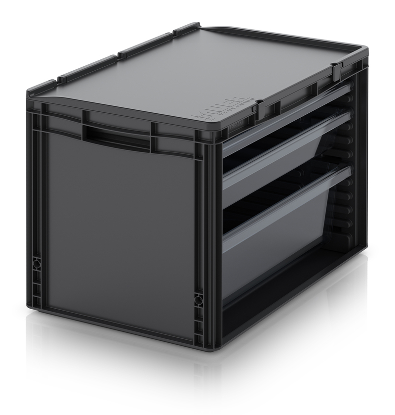 Cajas con compartimientos ESD sistema completo ESD SB-S1 AUER Packaging Cajas con compartimientos ESD sistema completo ESD SB-S1