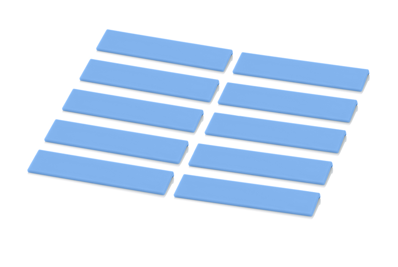 AUER Packaging Cajas de surtido etiquetas Set de 10 etiquetas azul celeste