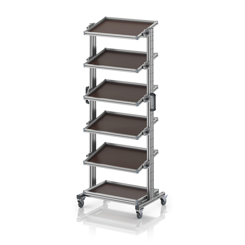 Carrello attrezzato per contenitori Euro 60 x 40 altezza 200 cm, inclinabile EG SWN 200 64 U AUER Packaging Carrello attrezzato per contenitori Euro 60 x 40 altezza 200 cm, inclinabile EG SWN 200 64 U