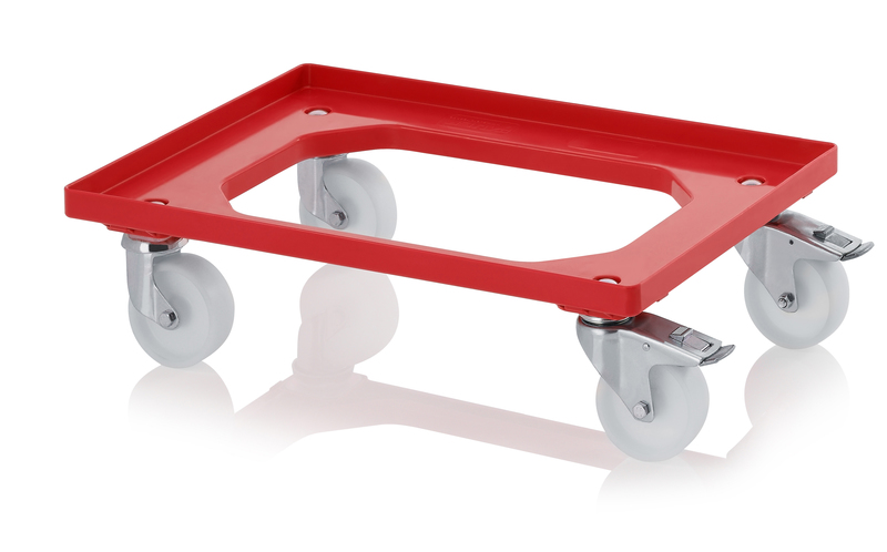 Carretilla de transporte compacta con ruedas de poliamida RO 64 PA FE AUER Packaging Carretilla de transporte compacta con ruedas de poliamida RO 64 PA FE
