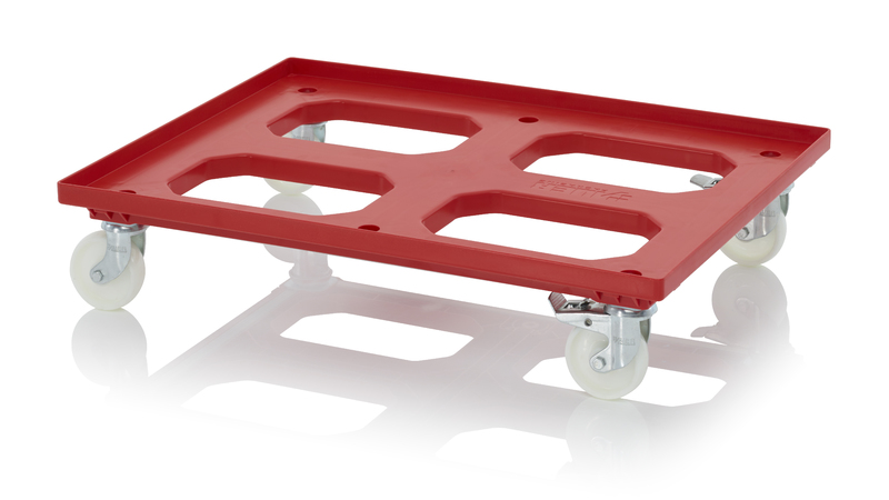 AUER Packaging Chariot porte-bac Maxi HD avec roulettes en polyamide RO 86.4 HD PA FE