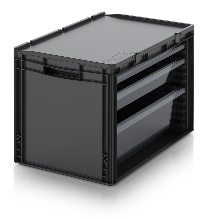 AUER Packaging Contenitore a cassetti ESD Sistema completo ESD SB-S1