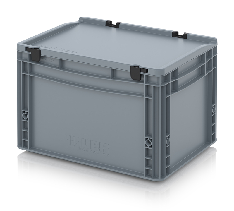 Contenitori Euro con coperchio con cerniere ED 43/27 HG AUER Packaging Contenitori Euro con coperchio con cerniere ED 43/27 HG