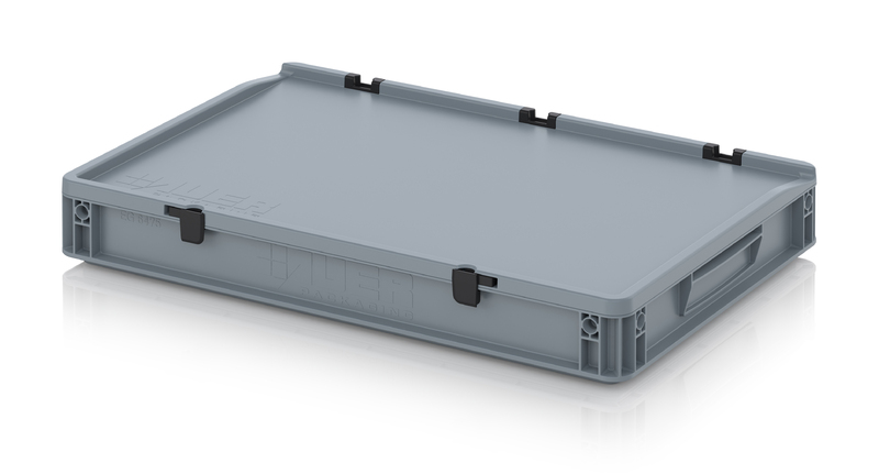 Contenitori Euro con coperchio con cerniere ED 64/75 HG AUER Packaging Contenitori Euro con coperchio con cerniere ED 64/75 HG