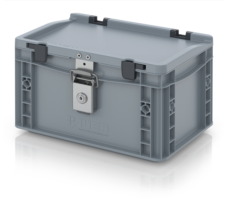Contentor Euro com fechadura ED 32/17 HG 1S AUER Packaging Contentor Euro com fechadura ED 32/17 HG 1S