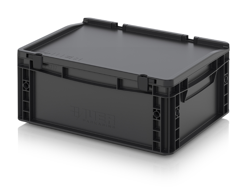 AUER Packaging ESD Euro containers with hinge lid ESD ED 43/17 HG