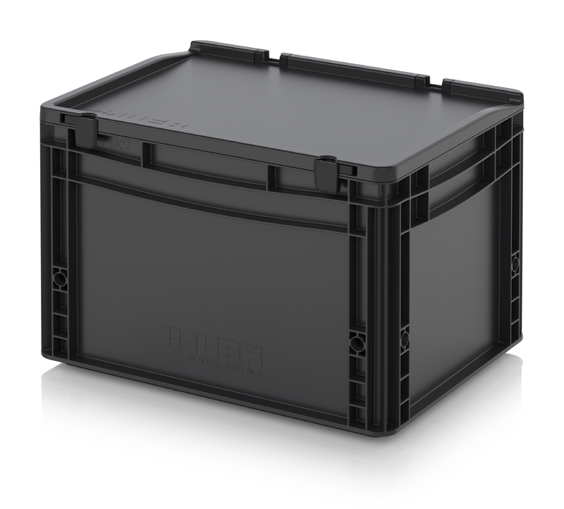 AUER Packaging ESD Euro containers with hinge lid ESD ED 43/27 HG