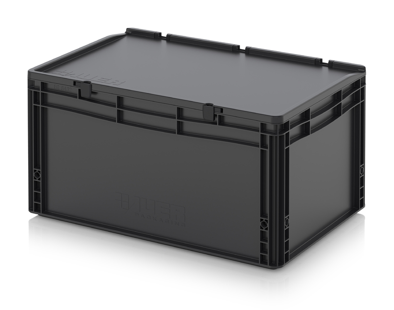 ESD Euro kutular menteşe kapaklı ESD ED 64/32 HG AUER Packaging ESD Euro kutular menteşe kapaklı ESD ED 64/32 HG