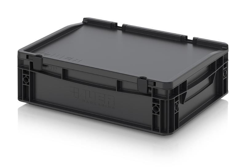 ESD-Eurobehälter mit Scharnierdeckel ESD ED 43/12 HG AUER Packaging ESD-Eurobehälter mit Scharnierdeckel ESD ED 43/12 HG