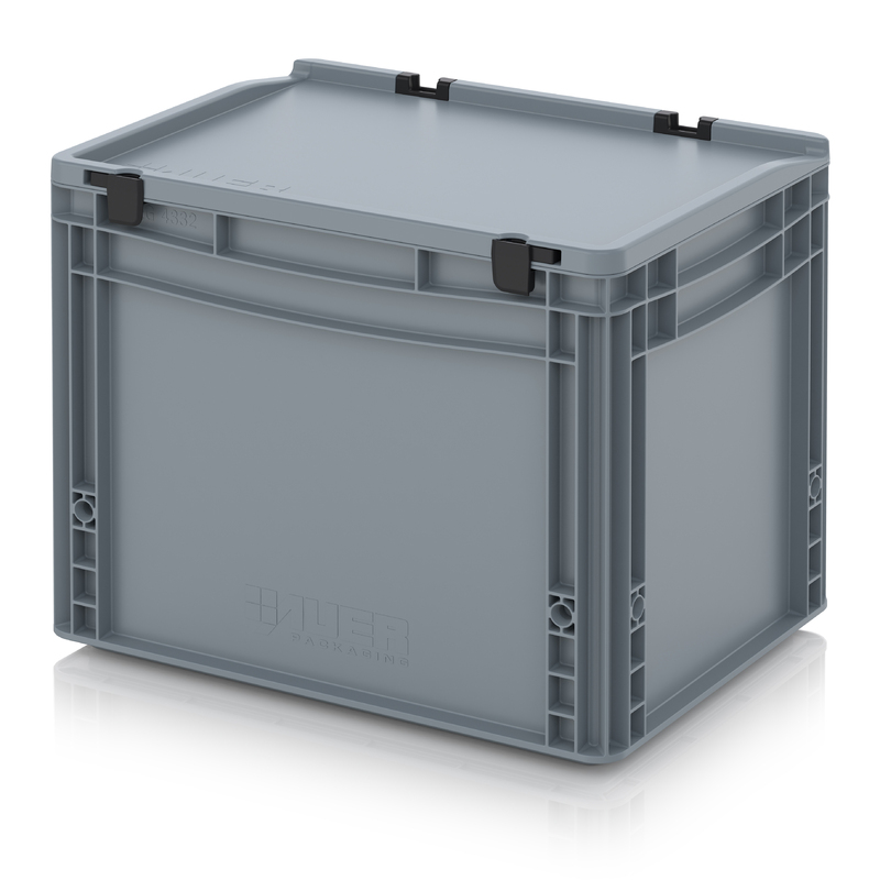 AUER Packaging Euro containere cu capac cu balamale ED 43/32 HG