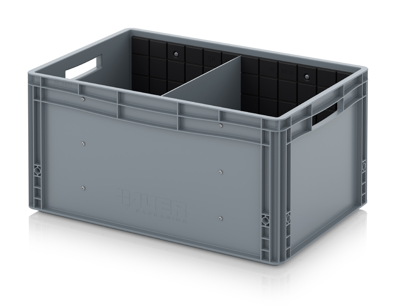 AUER Packaging Eurobehälter mit Querteiler EG GEF QT 6432