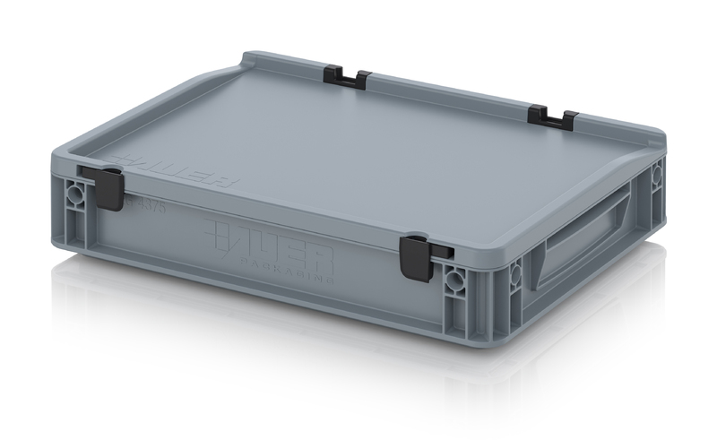 AUER Packaging Eurocontenedor con tapa y bisagras ED 43/75 HG