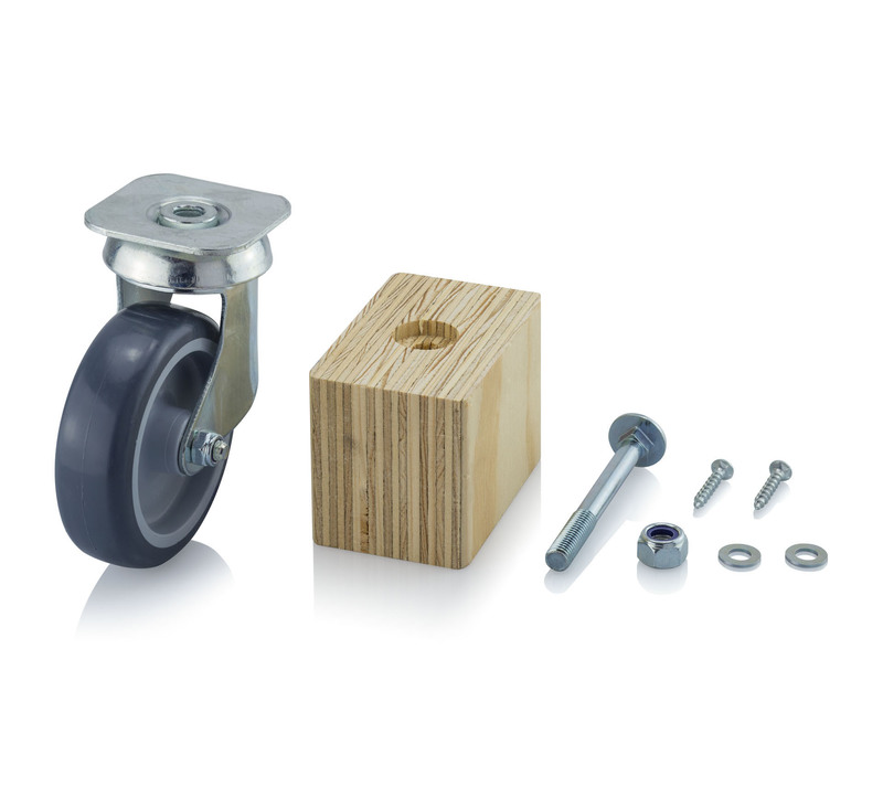 AUER Packaging Hjul til store beholdere Hjul til GLT 86 inkludert monteringsmateriell