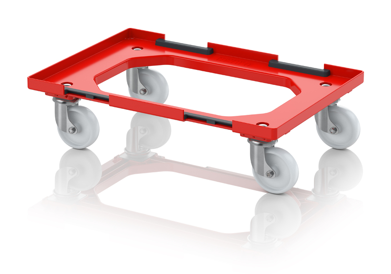 AUER Packaging Kompakt transportvogn med sammenkoblingssystem og polyamidhjul RO V 64 PA.L