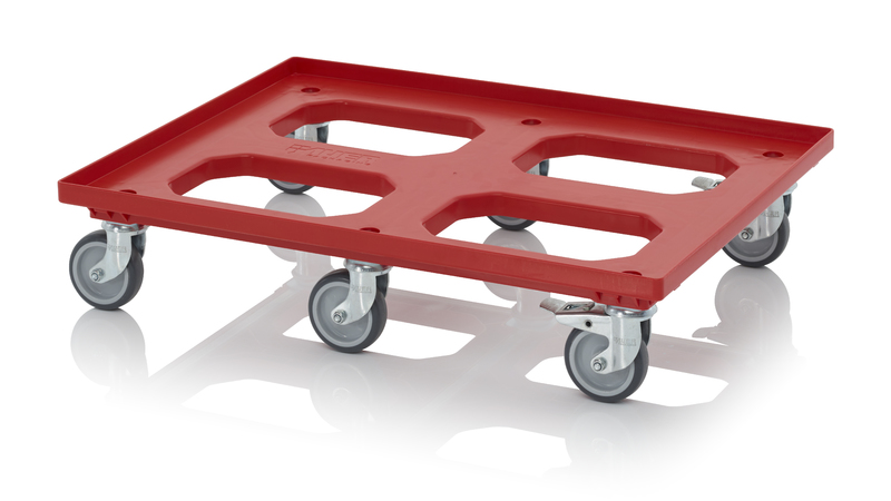 AUER Packaging Maxi HD transport trolley with rubber wheels RO 86.6 HD GU FE