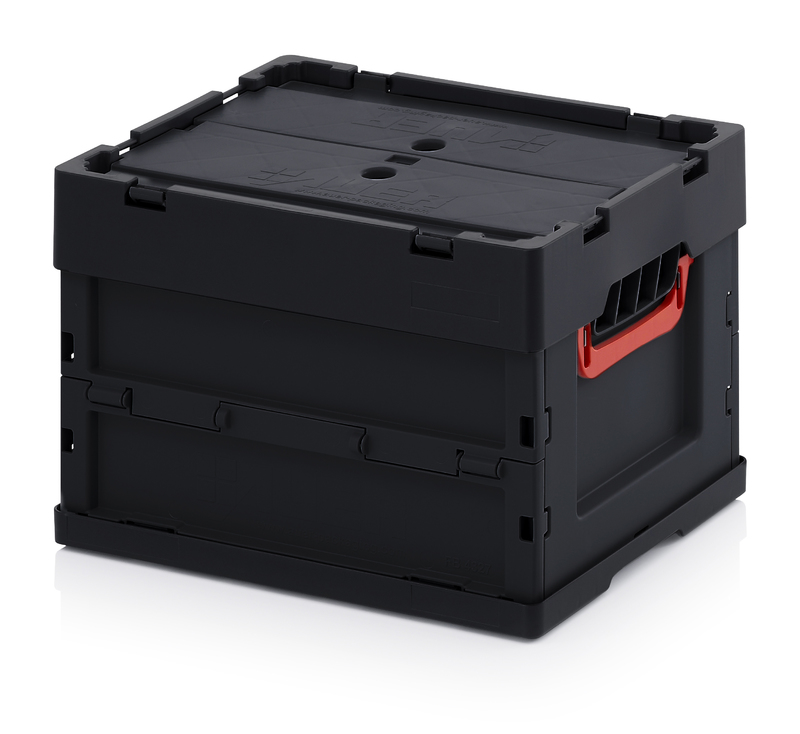AUER Packaging Sammenleggbare ESD-kasser med lokk ESD FBD 43/27