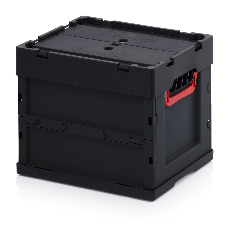 AUER Packaging Sammenleggbare ESD-kasser med lokk ESD FBD 43/32