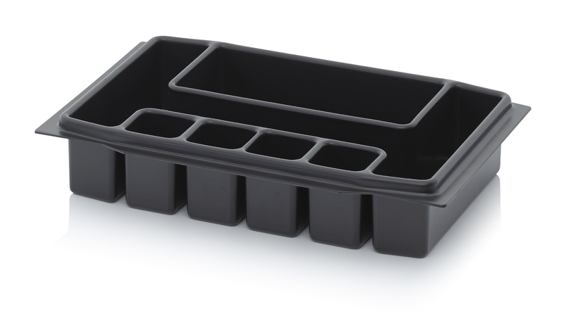 AUER Packaging Separadores embutidos cajas de herramientas 40 x 30 cm Separador embutido 6 compartimentos