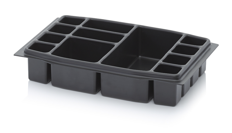 AUER Packaging Separadores embutidos cajas de herramientas 40 x 30 cm Separador embutido 12 compartimentos