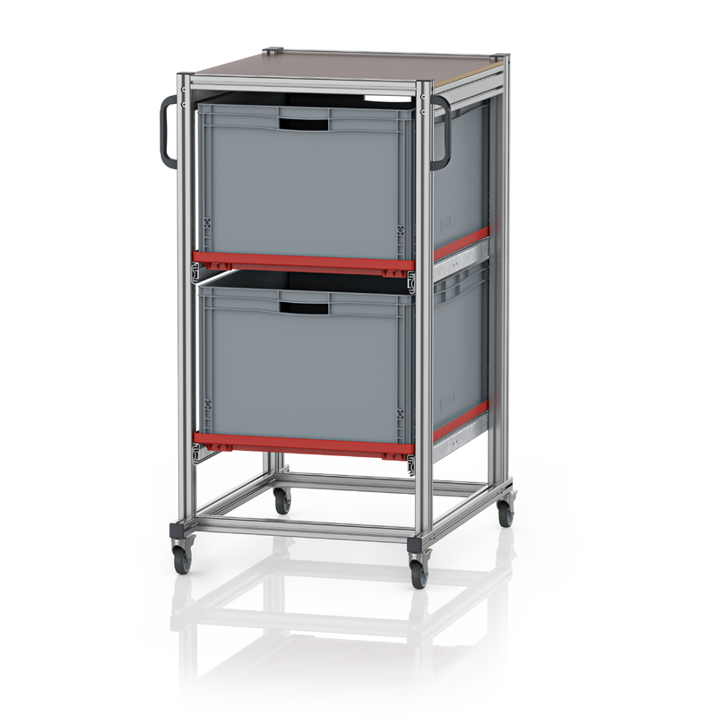 AUER Packaging System trolleys for Euro containers 80 x 60 Height 134 cm SE 134 8642