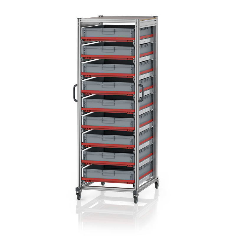 AUER Packaging System trolleys for Euro containers 80 x 60 Height 200 cm SE 200 8612