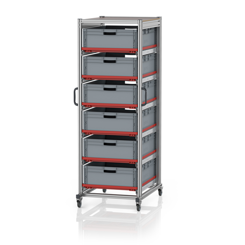 AUER Packaging System trolleys for Euro containers 80 x 60 Height 200 cm SE 200 8622