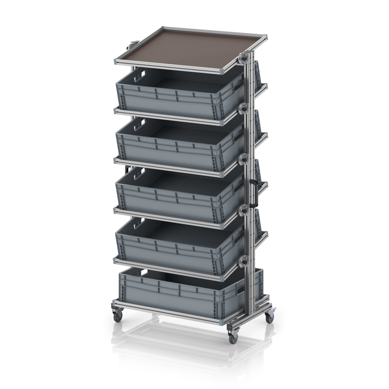 Systémový přepravní vozík pro euro přepravku 80 x 60, výška 200 cm, sklopná EG SWN 200 8622 AUER Packaging Systémový přepravní vozík pro euro přepravku 80 x 60, výška 200 cm, sklopná EG SWN 200 8622