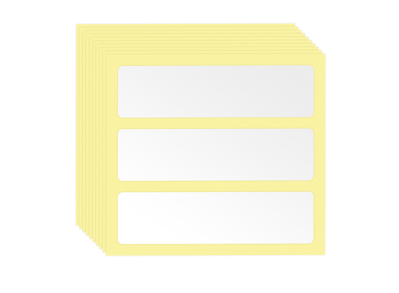 AUER Packaging Tillbehör rack utdragslåda 10 ark med vardera 3 självhäftande etiketter för Rack-utdragslådor