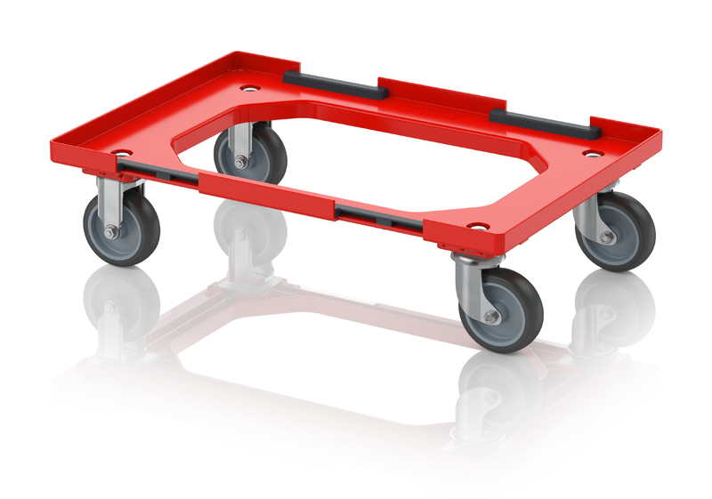 AUER Packaging Transportroller Kompakt mit Verknüpfungssystem und Gummirädern RO V 64 GU BO.L