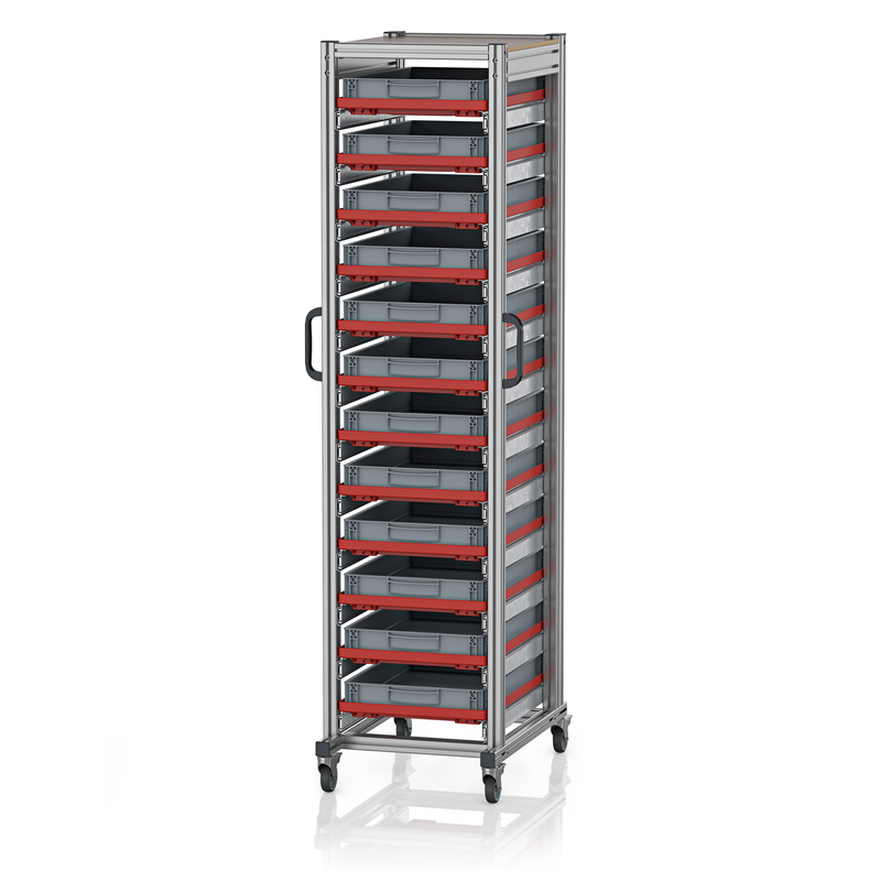 AUER Packaging Wózki systemowe do pojemników Euro 60 x 40 Wysokość 200 cm SE 200 6475.2